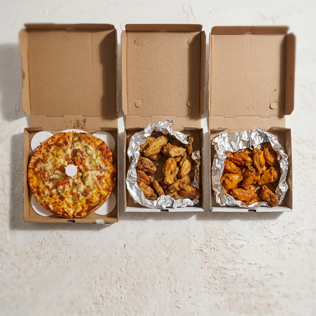 Small Cheese & 20 Wings.