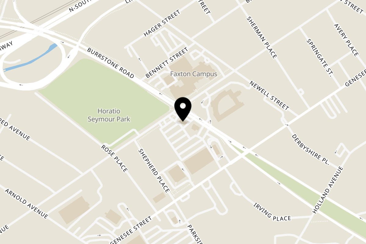 Map showing the location of Tony's Pizzeria Burrstone rd on 23 Burrstone Rd in Utica